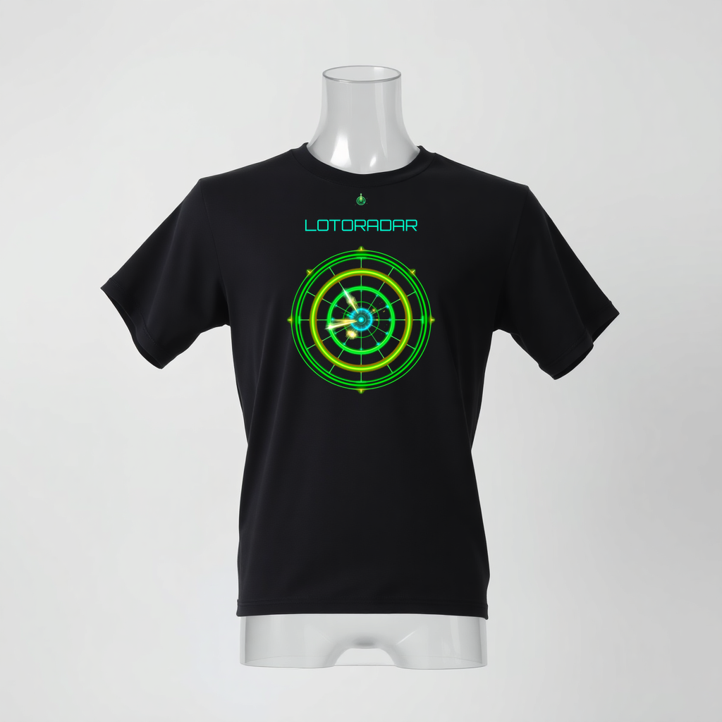 LotoRadar Black Tee Front