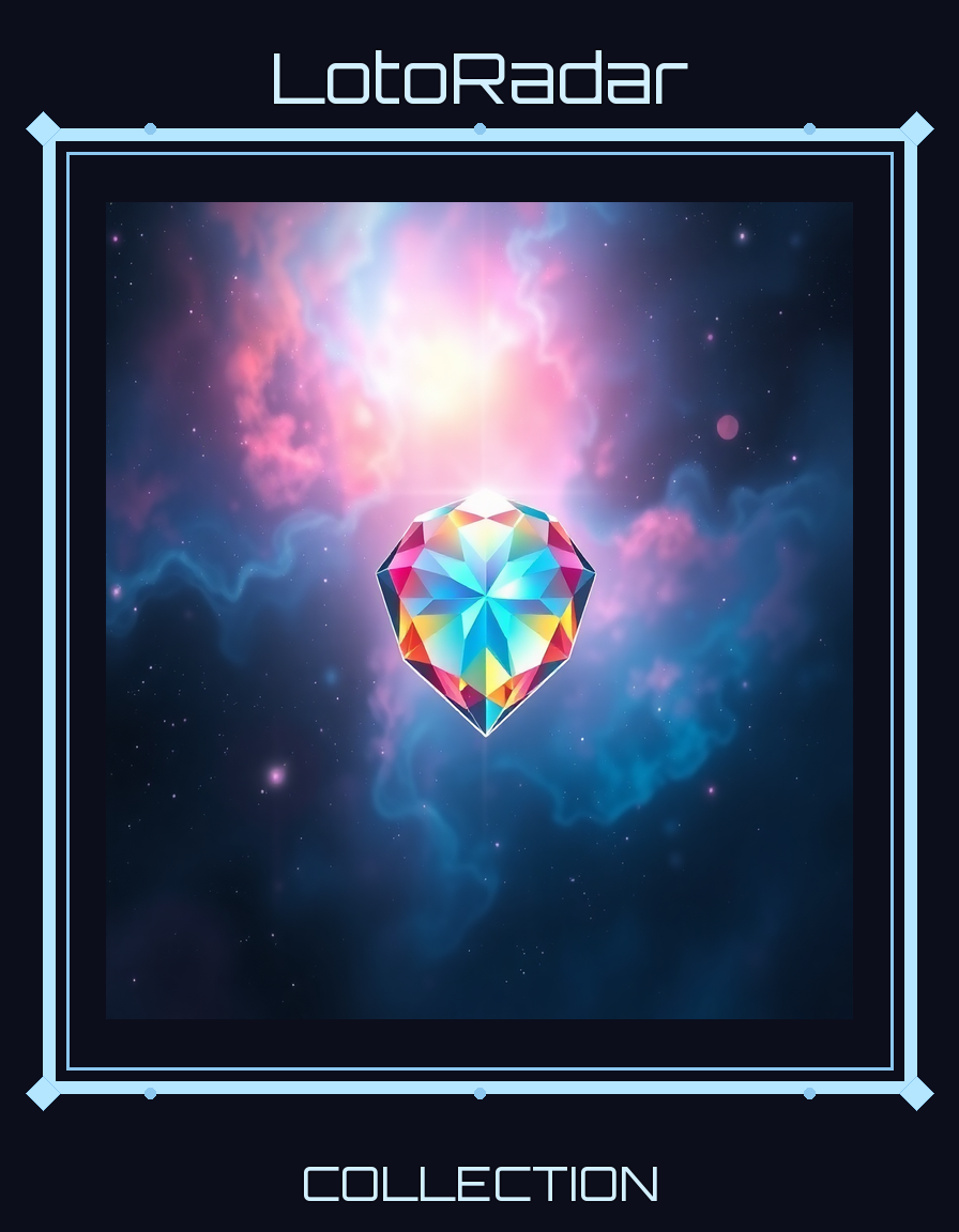 Cartonaș colecționabil LotoRadar tier Diamond — Powerball, EuroMillions, Keno